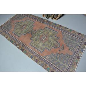 Oriental Orange Vert 3.5 X 7.5ft Grande Surface Classique Tapis Turc Laine Latex Support Vintage Patchwork Design pour Couloir Chambre - Product Image 4