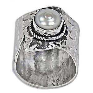 Anillo de Plata 925 con Perla para Mujer, Joyería de Diseño - Product Image 3