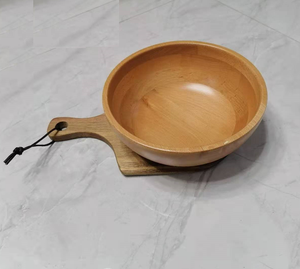 Cuenco de madera para servir, cuenco de fruta de Color Natural, moderno, usado para cocina, hogar, Hotel, restaurante, sopa y ensalada - Product Image 4
