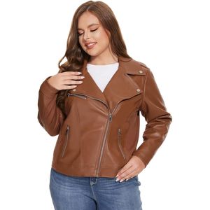 Veste en cuir pour femmes tendance 2025 mode vêtements d'extérieur en cuir véritable veste femmes élégant manteau femmes marron veste en cuir - Product Image 4