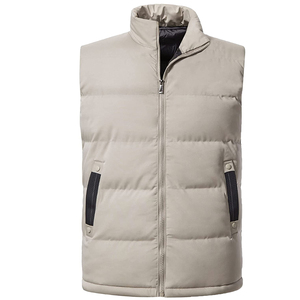 Chaleco acolchado Reversible ligero e informal para hombre, transpirable, resistente al agua, con cremallera completa, cuello levantado, bolsillos laterales para uso exterior - Product Image 6