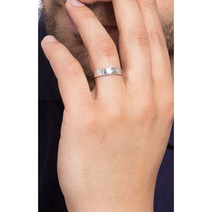 NOVAMART Fine Men's Romantic 925 Sterling Silver Monte <b>Adjustable</b> <b>Ring</b> Rhodium Plated with Ball Pattern Inlay Gift for Boys Whol - Product Image 4