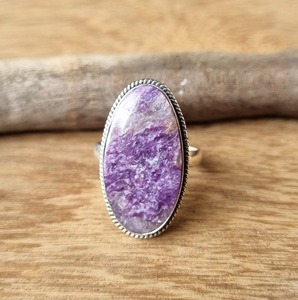 <b>925</b> <b>Sterling</b> <b>Silver</b> Handmade Gemstone Charoite <b>Spinner</b> <b>Ring</b> <b>925</b> Solid Stone Best Designer Quality Wedding Gift <b>Ring</b> Jewelry - Product Image 4