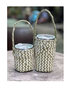 Porte-boissons en bambou avec logo personnalisé Solution verte pour boissons à emporter - Product Image 1