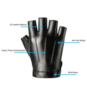 Guantes de Piel Transpirables Antideslizantes con Logotipo Personalizado para Entrenamiento de Gimnasio, Ciclismo, Deportes, Hombres y Mujeres, Guantes de Poliéster - Product Image 3