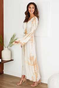 Boho Beige Spaghetti Strap V-neck Midi Waist Sweet Vintage <b>Christmas</b> Breathable Solid Above Knee <b>Jumpsuit</b> - Product Image 3