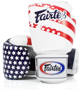 Guantes de Boxeo Fairtex con Diseño de Bandera Estadounidense, Guantes Profesionales de Kickboxing, Equipo de Entrenamiento de Piel Sintética - Product Image 1