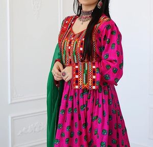 Vestido Tribal Étnico Vintage Kuchi Afgano/Pakistaní para Fiesta, Tradicional, con Logotipo Personalizado, Color Personalizado, Vestido de Mujer 3036 de Alta Calidad - Product Image 6