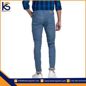 กางเกงยีนส์ลำลองขายาวสำหรับผู้ชายพิมพ์โลโก้ตามสั่ง - Product Image 3