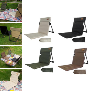 เก้าอี้ตั้งพื้นผ้าอ๊อกซ์ฟอร์ดพับได้สะดวกสบายทันสมัยพร้อมพนักพิงแบบปรับได้สำหรับกลางแจ้งชายหาดการตั้งแคมป์ - Product Image 3