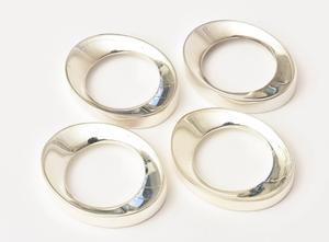 Rond de serviette en métal argenté fait à la main en gros à prix abordable d'Inde - Product Image 5