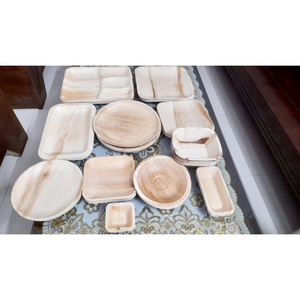 Assiettes en feuilles de palmier carrées de 9 pouces, assiettes jetables de haute qualité – Choisissez - Product Image 5