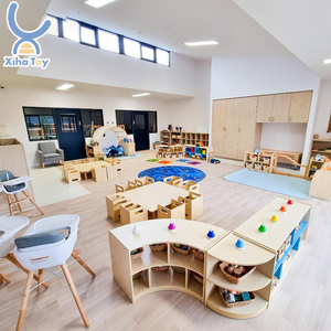 Preescolar Actividad barata Mesa para niños pequeños Mesa y sillas de guardería Muebles de guardería Montessori Diseño de aula de jardín de infantes - Product Image 1