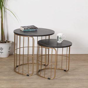 Table basse en marbre noir, accessoires pour la maison, meubles modernes, tables décoratives, style gigogne - Product Image 4