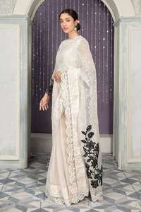 Robe en mousseline de soie brodée, dernière collection de sarouel indien du pakistan avec un travail manuel lourd, une séquence de travail, offre spéciale, 2023 - Product Image 4