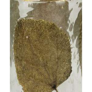 Elegant 15x15x15cm Leaf-Design Clear Glass <b>Candle</b> <b>Holder</b> Offset Printed Patterns for Home Christmas Decoration and <b>Tealights</b> - Product Image 3