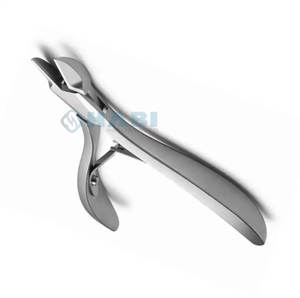 Outil de soins de beauté de manucure à poignée simple incurvée en acier inoxydable robuste pour ongles incarnés et doigts pour bébés - Product Image 1