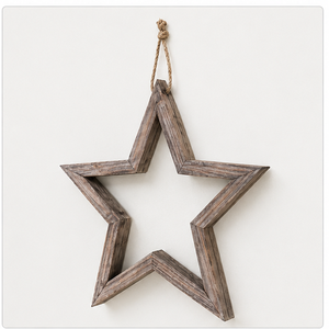 Wood <b>Star</b> Wall <b>Hanging</b> Decor Vintage Handicraft Christmas Ornament - Product Image 1