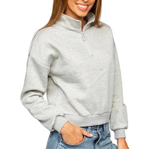Sweat-shirts à capuche en polaire de haute qualité avec fermeture éclair 1/4 pour femmes, streetwear d'hiver, couleur et logo personnalisés - Product Image 2