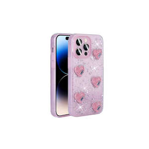 Funda Protectora de Silicona con Diseño de Corazón de Lujo Netzy, Blanca, Resistente a Impactos, con Brillo y Purpurina, para iPhone 14 Pro Max y 7 Plus - Product Image 2