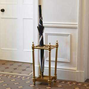 Porte-parapluie en métal élégant, support décoratif haut avec bac d'égouttement, style moderne minimaliste, entrée, couloir, décoration de la maison, bureau - Product Image 3