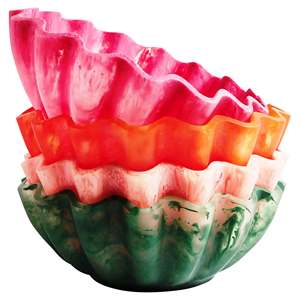 Bol en résine transparente à tons profonds, fait à la main, écologique, durable, vaisselle décorative pour la cuisine, la table à manger, les fêtes - Product Image 2