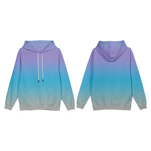 เสื้อฮู้ดถักของผู้หญิงมีสไตล์สำหรับฤดูหนาวและฤดูใบไม้ร่วง3D พิมพ์โลโก้แบบระเหิดตามสั่งและเทคนิคการย้อมแบบปักลาย - Product Image 2