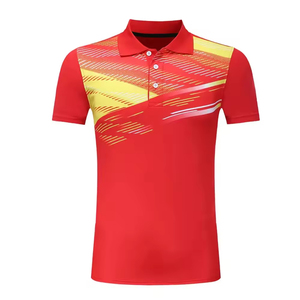 Vêtements de sport pour hommes Kit d'uniforme de tennis avec jupe de tennis courte respirante personnalisée imprimé uniforme de tennis en matériau souple pour hommes - Product Image 5