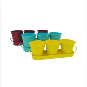 Vente chaude Vase À Fleurs pour La Maison Jardin Restaurant Jardinière Titulaire décoratif galvanisé finition Métal Fer fleur Planteur vase - Product Image 4