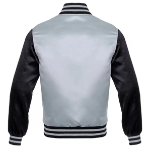 OEM de alta calidad parche bordado hombres Universidad personalizado béisbol bombardero Letterman Crop cuero manga más tamaño Varsity chaqueta - Product Image 4