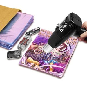 Film en rouleau thermoscellable en PVC soufflé pour emballages rétractables plats, largeurs 30 cm et 50 cm, pour aliments (sandwichs, gâteaux, lait), avec poignée - Product Image 1