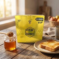 Meilleures ventes OEM ODM : Boîtes en carton doré en gros pour sachets de miel, pour miel aux herbes Power Vip, emballage de 15 sachets de miel naturel