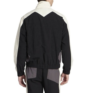 Manteaux de sport coupe-vent à fermeture éclair en nylon léger à blocs de couleurs pour hommes, imperméables et avec logo personnalisé - Product Image 2