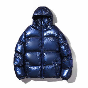 2023 OEM Custom Men's Puffer Jacket Stand Collar Hooded Heated Puff <b>Padded</b> <b>Coat</b> in Black Bubble Winter Design - Product Image 4