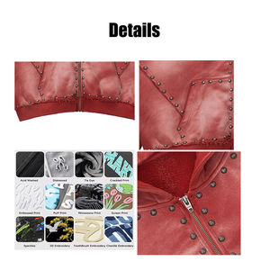 เสื้อมีฮู้ดของผู้ชายเสื้อฮู้ดแบบสวมหัวโอเวอร์ไซส์แบบมีซิปแบบสวมหัวสไตล์วินเทจเหมาะสำหรับฤดูใบไม้ร่วง - Product Image 3