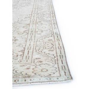 Tapis en laine vintage beige et marron, noué à la main, motif médaillon rectangulaire abstrait pour la maison - pour entrée, couloir, salon 9x12 - Modèle - Product Image 4