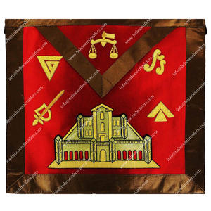 Regalia maçonnique pour tablier en acajou AASR du 16e degré approprié pour les scions du rite écossais vêtements de haute qualité - Product Image 1