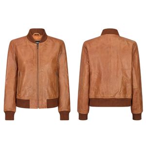 Chaqueta de Motocicleta de Piel de Oveja 100% Genuina, Hecha a Medida, de Primera Calidad para Mujer, Ecológica, Resistente al Viento, Elegante, con Calefacción - Product Image 1