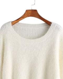 Manufacturer Custom <b>Womens</b> <b>White</b> Knit Cropped Sweater Long Sleeve Soft Winter Pullover Casual Fashion Top <b>For</b> <b>Women</b> Autumn Wear - Product Image 4