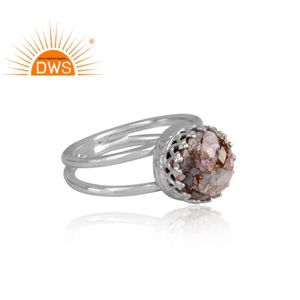 Anillo de piedras preciosas de ópalo etíope de cobre Mojave Natural de Plata de Ley fina 925 más vendido, fabricante de joyería - Product Image 3