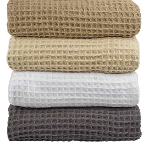 All Season Cotton <b>Waffle</b> <b>Blanket</b> Soft and Warm Feel Perfect for Home Bedroom or Travel Lightweight and Comfortable Use - Product Image 5