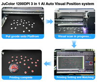 Impresora UV de Cama Plana Jucolor A1 9060 con Plotter Automático de Grado Industrial Gen6 para Cajas Rígidas y Empaques con Cuchilla de Corte