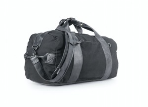 Sac de sport à main en toile et cuir LCRG-0063 noir fait à la main avec fermeture à glissière week-end voyage et cadeau d'anniversaire - Product Image 5