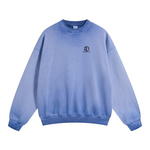 Sudadera lisa con logotipo personalizado para hombre, ropa de calle, peso pesado, 100% algodón, de gran tamaño, Unisex, sudaderas con lavado ácido para hombre - Product Image 1