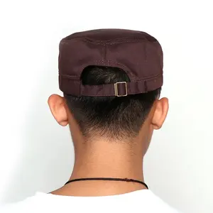 Casquette de style uniforme de haute qualité avec tissu de laine à bord structuré Logo personnalisé chapeau de robe classique à coupe réglable pour hommes - Product Image 3