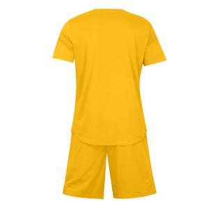 Conjunto de camiseta y pantalones cortos personalizados al por mayor de algodón transpirable, conjunto de dos piezas de verano para hombre a precio barato para hombre, conjunto corto para correr de 2 piezas para hombre - Product Image 5