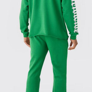 Conjunto Deportivo de Felpa para Hombre, Corte Ajustado, Diseño Moderno 2025, Transpirable, Estilo Urbano, Oferta al por Mayor - Product Image 6