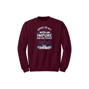 Sweat-shirt en mélange de coton avec des thèmes de bouddha imprimés Style décontracté 12 options de couleur 260-280 Placement de conception personnalisable GSM lourd - Product Image 4