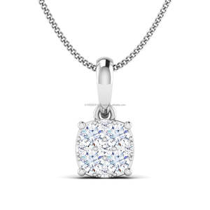 เครื่องประดับสตรีแบบกำหนดเองจี้เพชร14 KT สีทองประดับ925เงินสเตอร์ลิงมีใบรับรอง IGI สำหรับงานแต่งงาน - Product Image 1