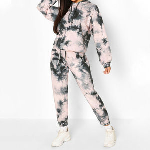 Chándales con estampado de sublimación de alta calidad para mujer, conjunto de pantalones de chándal gruesos con estampado personalizado y Sudadera con capucha para mujer, transpirable - Product Image 1